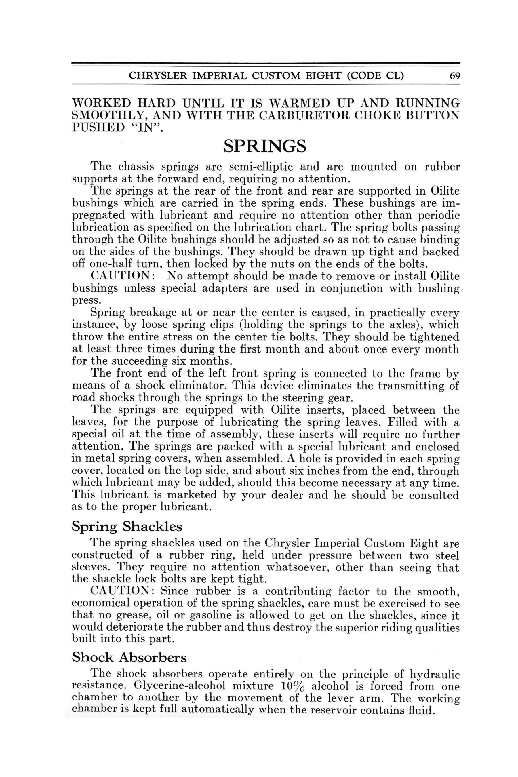 1932 Chrysler Imperial Instruction Book Page 92